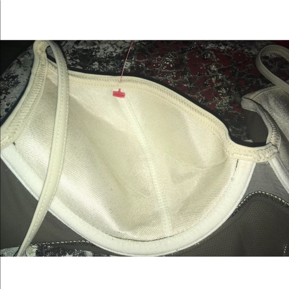 Green/gold with white trim swimsuit - Picture 6 of 6